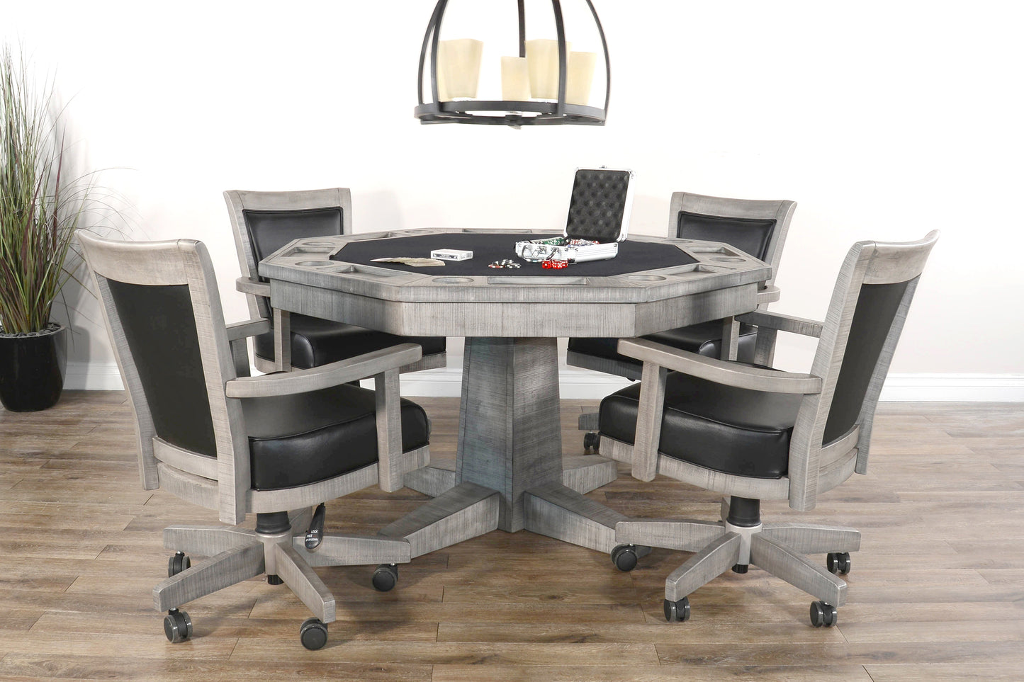 Empire USA Blaze Poker Table - Weathered Grey Finish