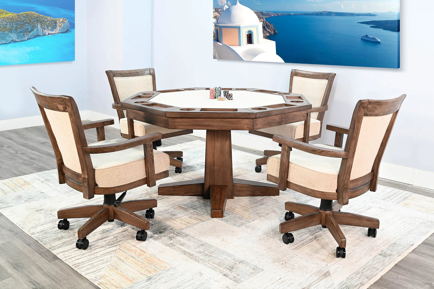 Empire USA Blaze Poker Table - Alpine Grey Finish
