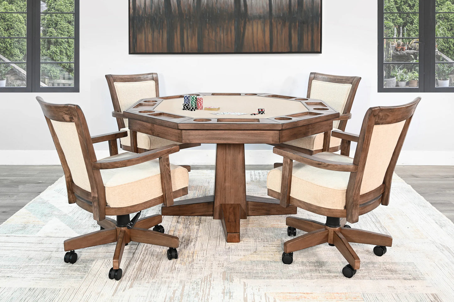 Empire USA Blaze Poker Table - Alpine Grey Finish