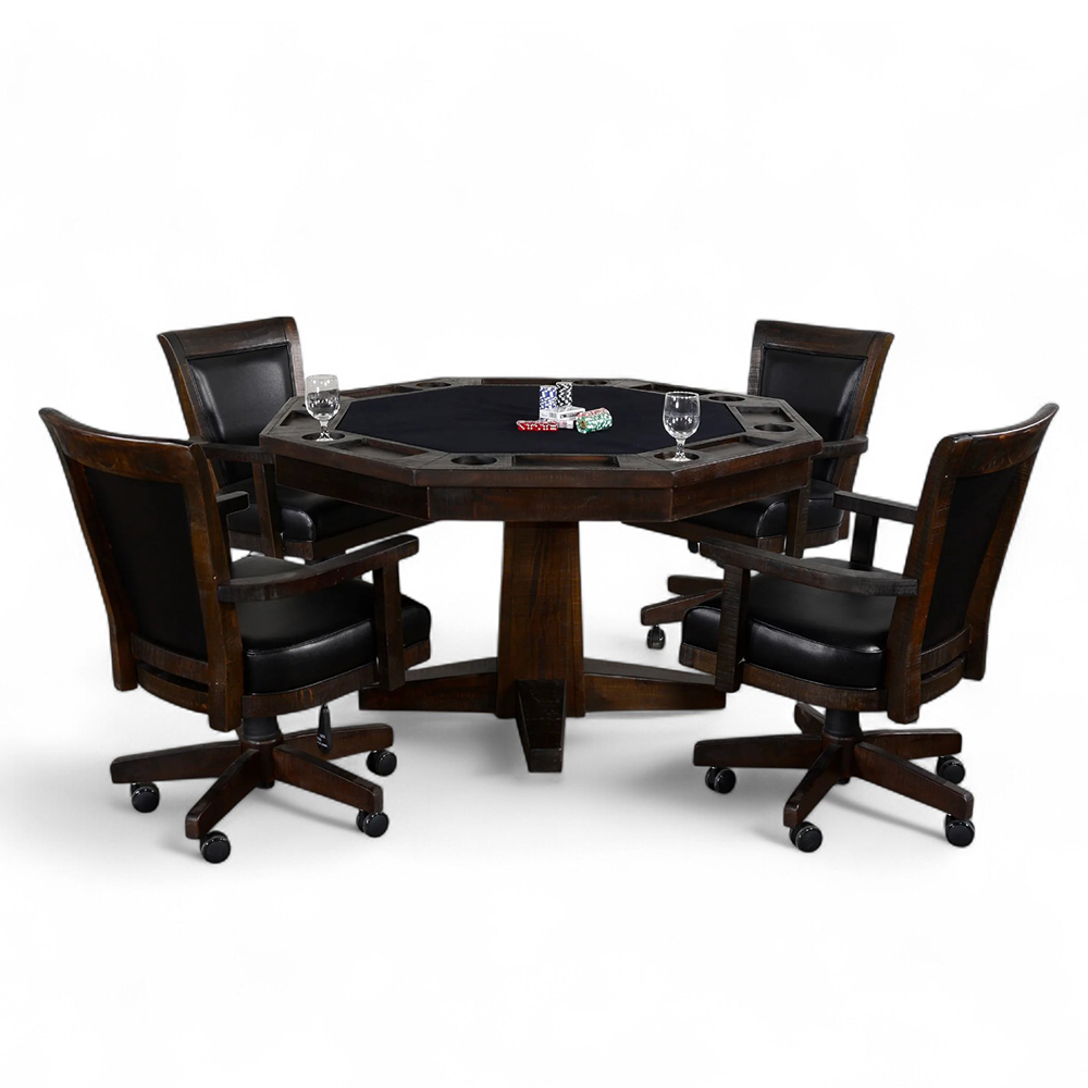 Empire USA Blaze Poker Table - Smokehouse Finish