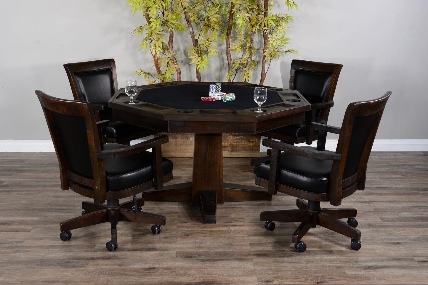 Empire USA Blaze Poker Table - Smokehouse Finish