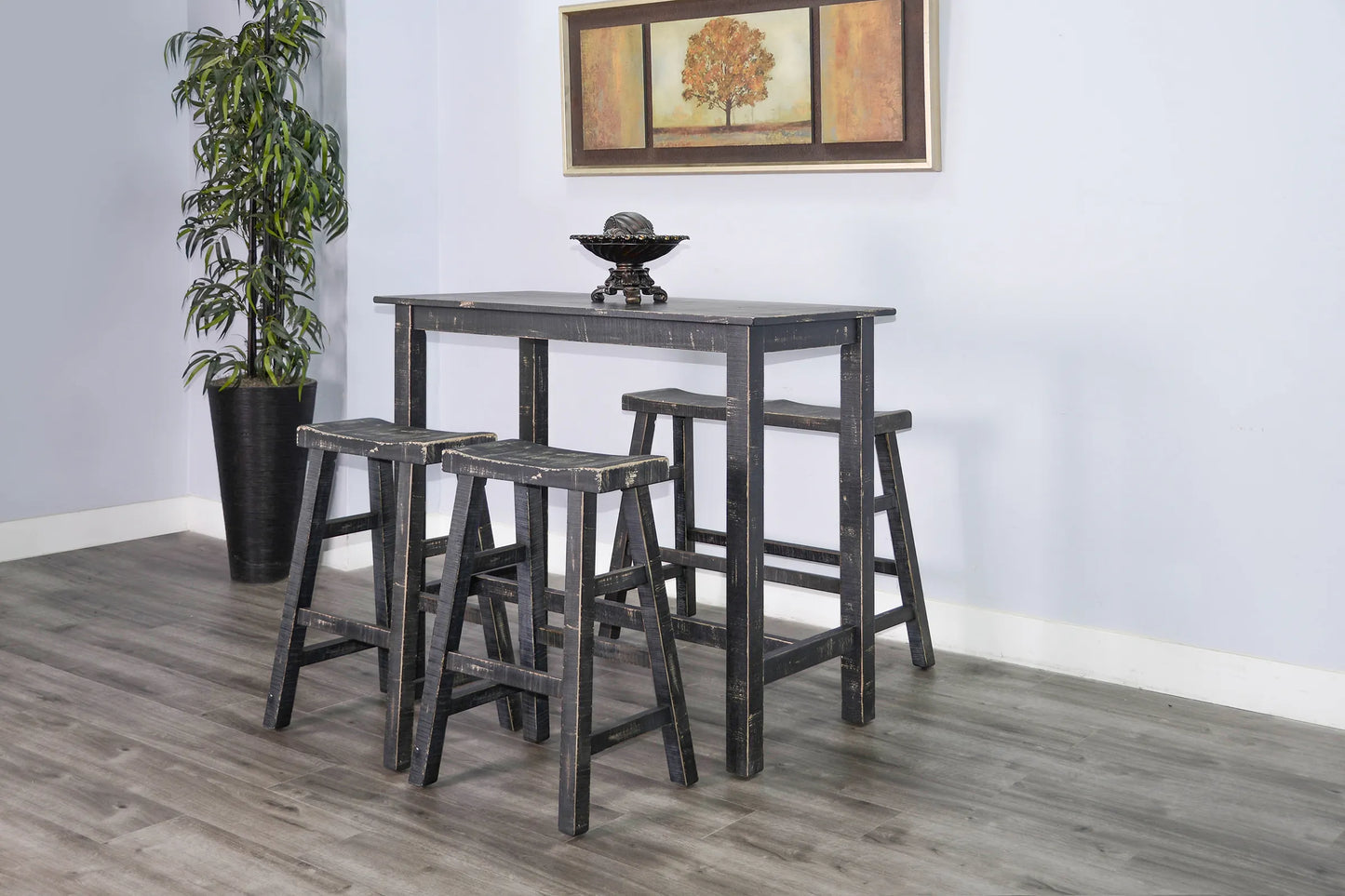 Black Sand 30"H Saddle Seat Stool