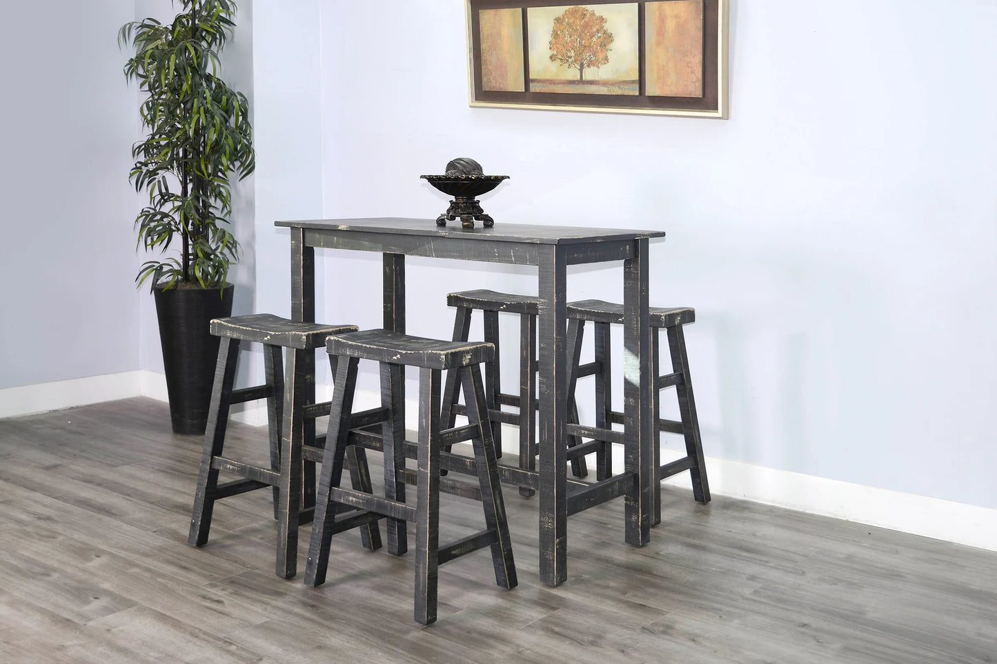 Black Sand 30"H Saddle Seat Stool