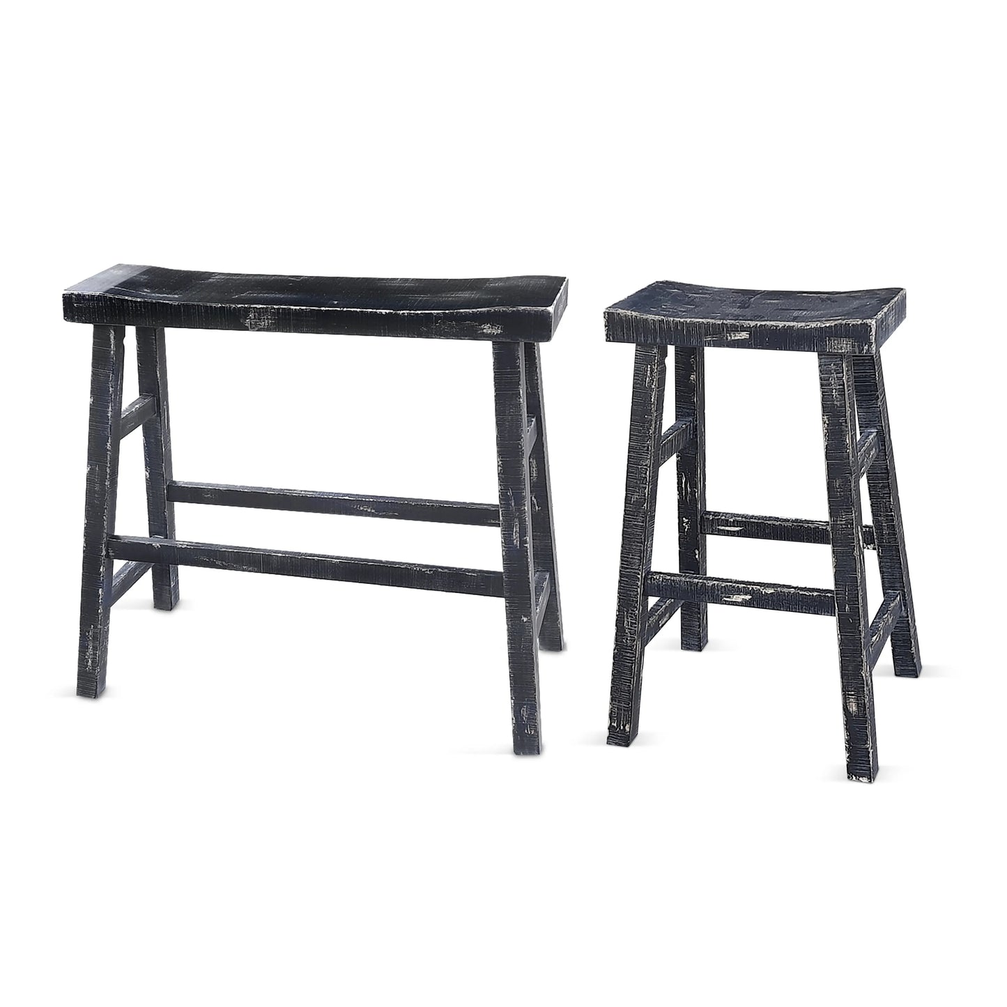 Black Sand 30"H Saddle Seat Stool