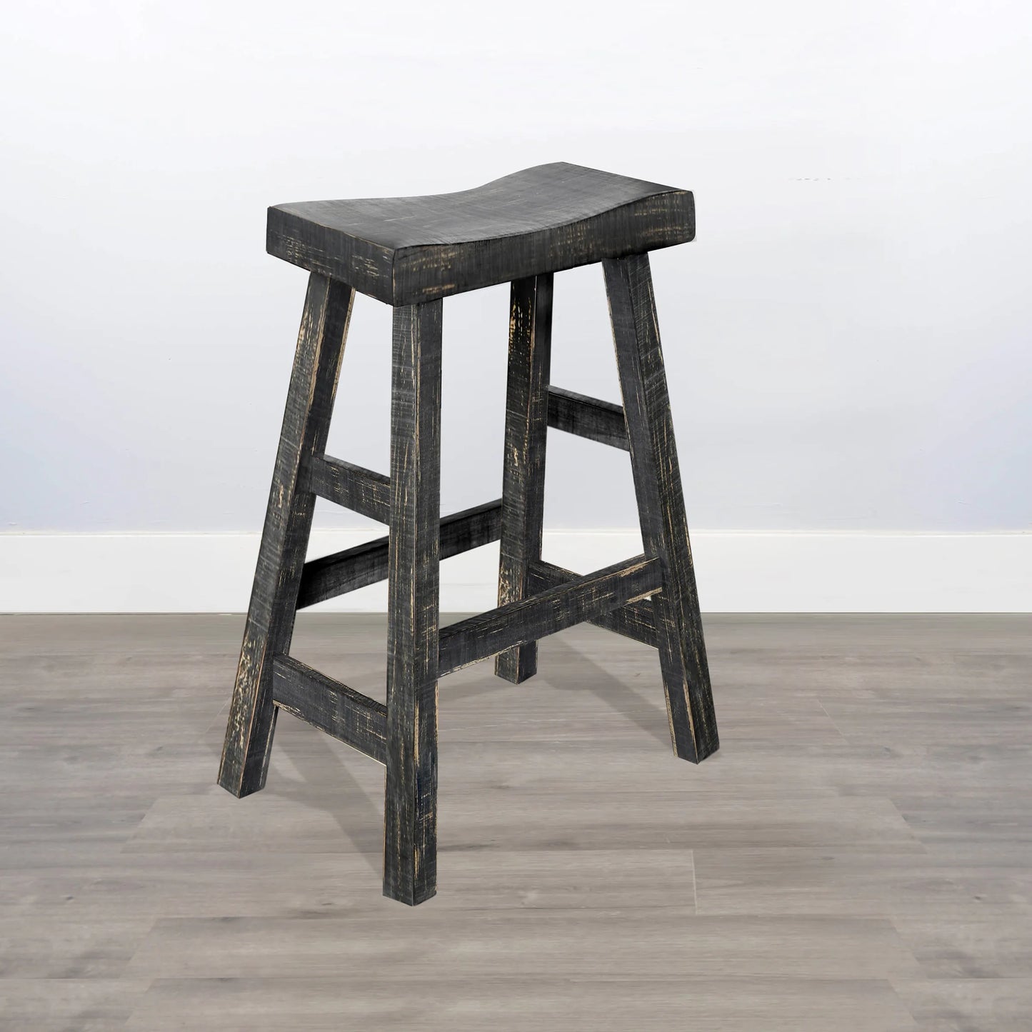 Black Sand 30"H Saddle Seat Stool