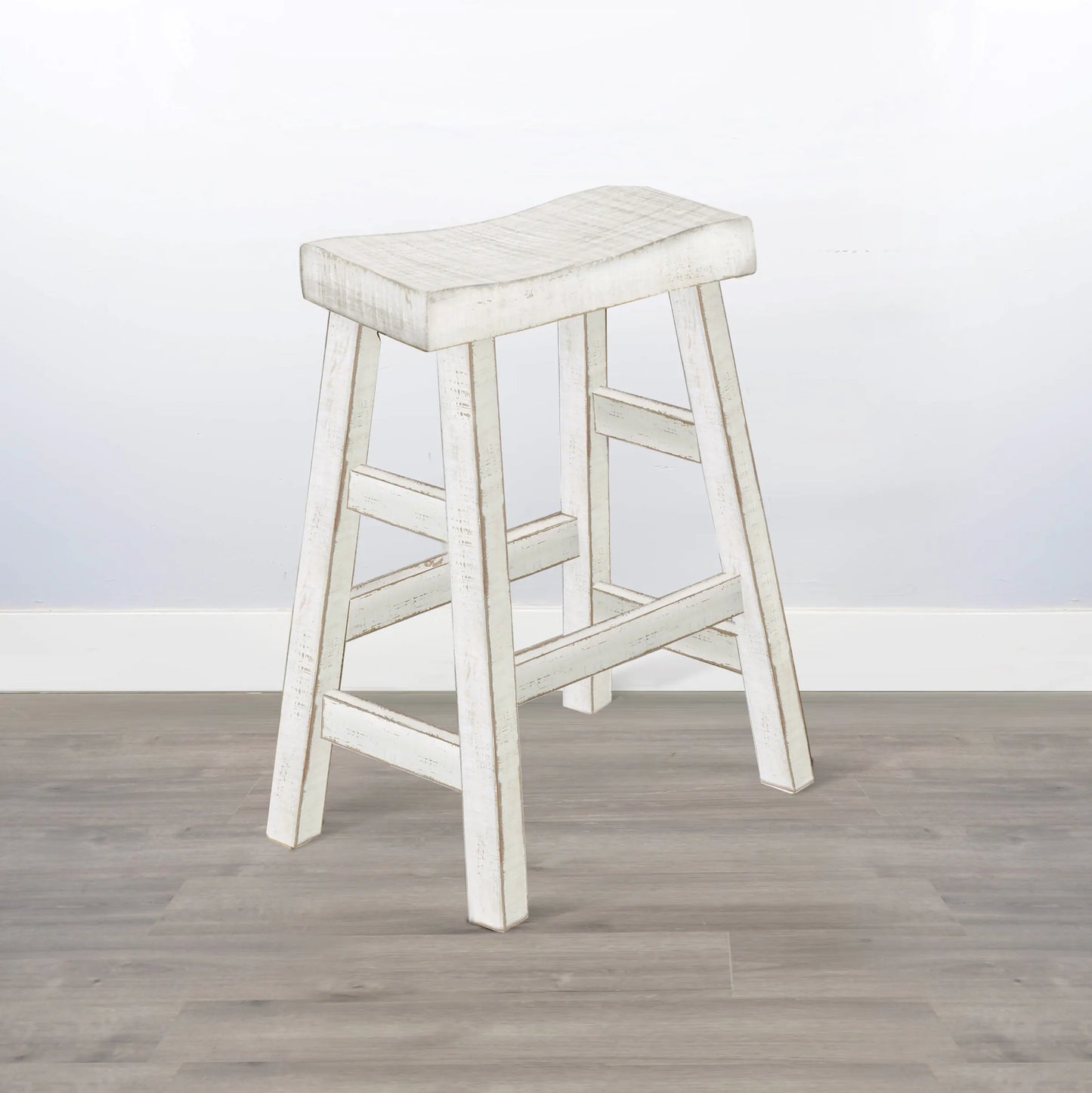 White Sand 30"H Saddle Seat Stool