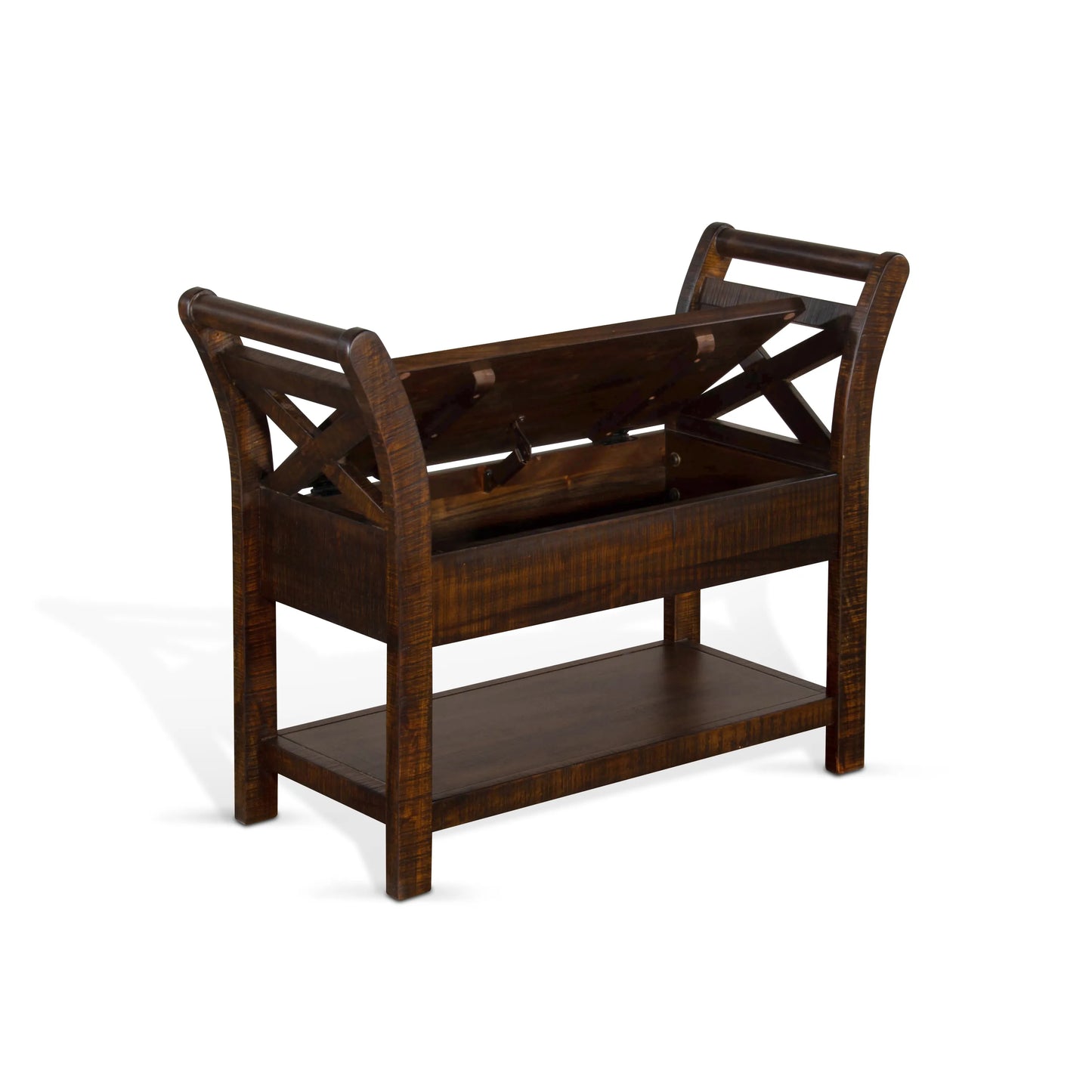 Accent Bench with Storage - Tobacco Leaf finish