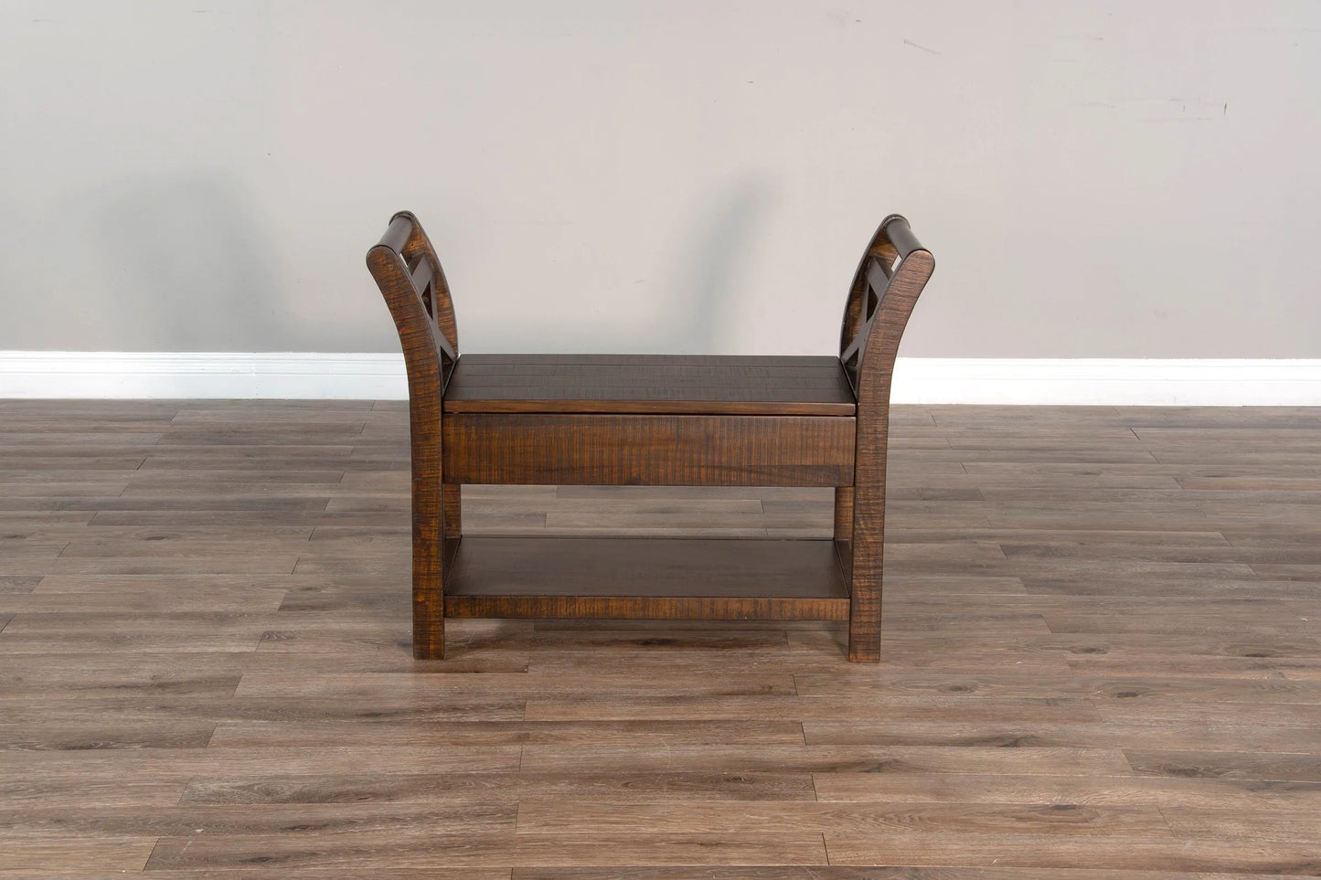 Accent Bench with Storage - Tobacco Leaf finish