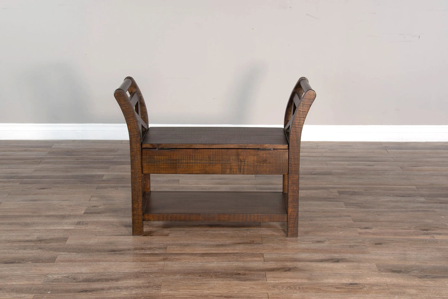 Accent Bench with Storage - Tobacco Leaf finish