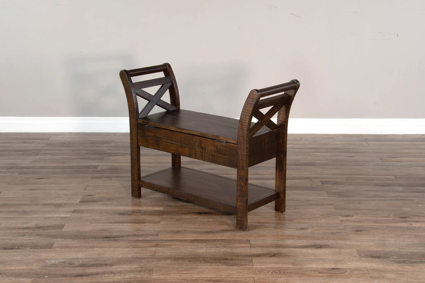 Accent Bench with Storage - Tobacco Leaf finish