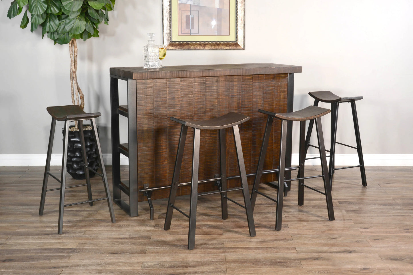 55” Homestead Bar - Tobacco Leaf finish