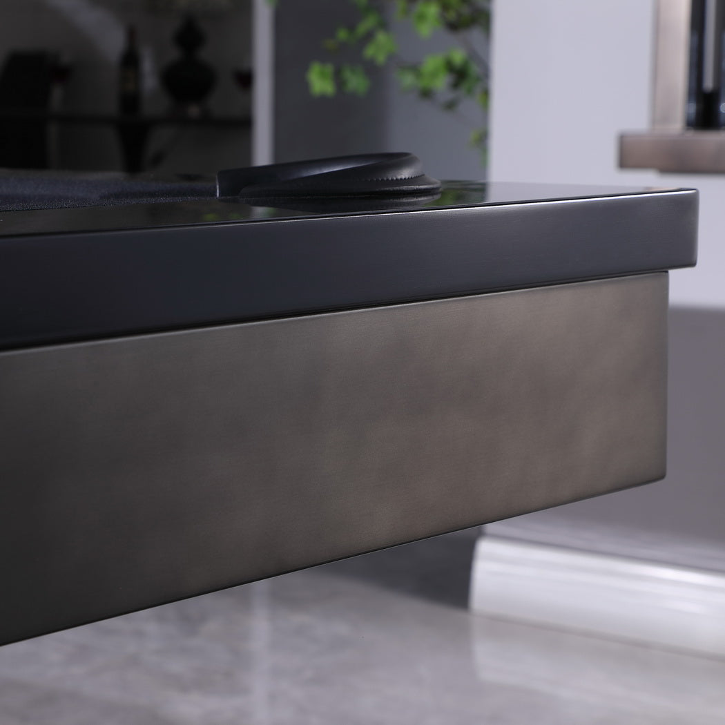Axton Steel Pool Table - Gunmetal Grey,Black Onyx Finish