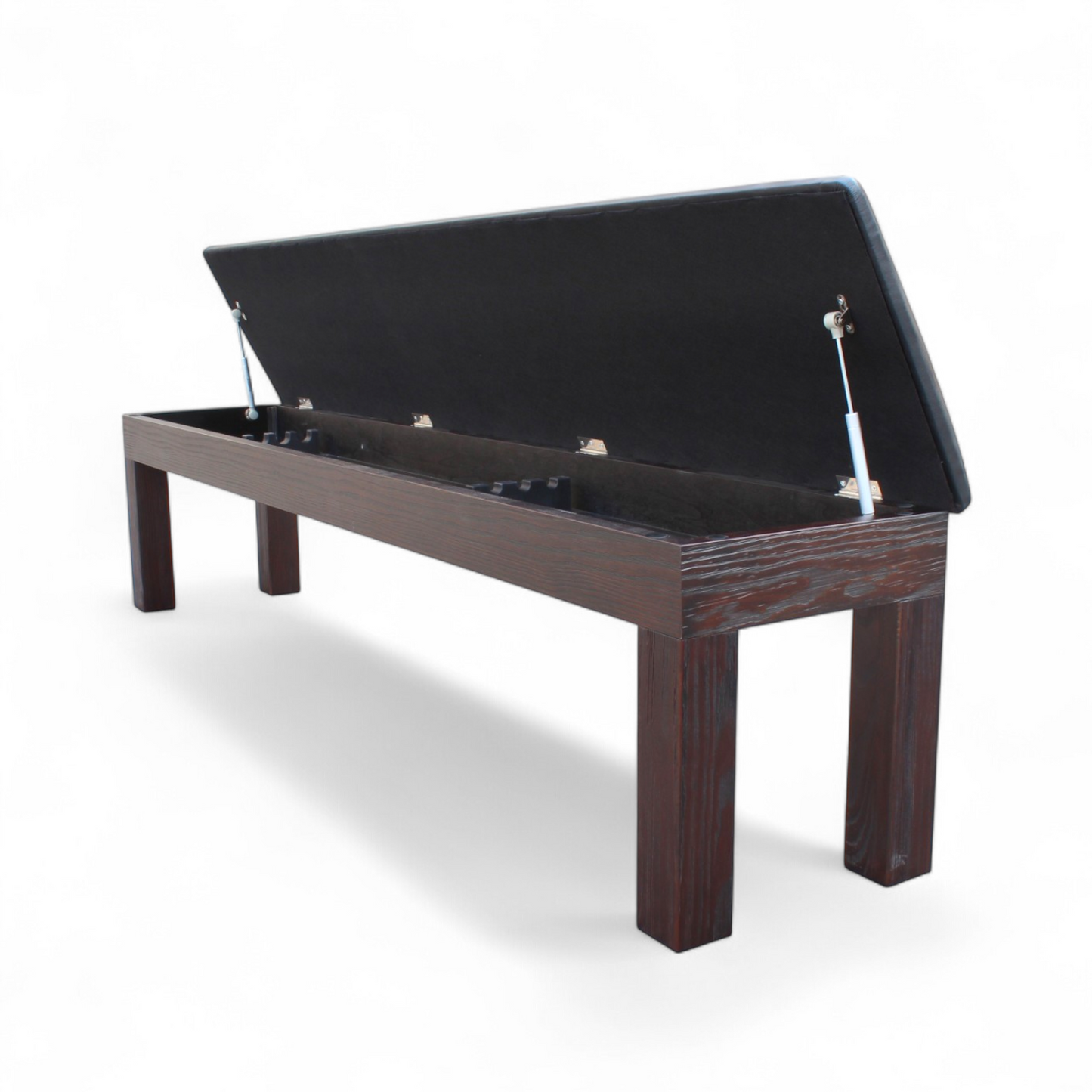 Storage Bench (Cue Rack + Seating Combo) - Wood Finish (4 colors)