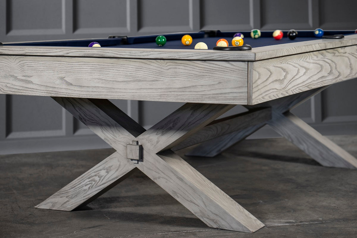 Manhattan Slate Pool Table - Whitewash Finish
