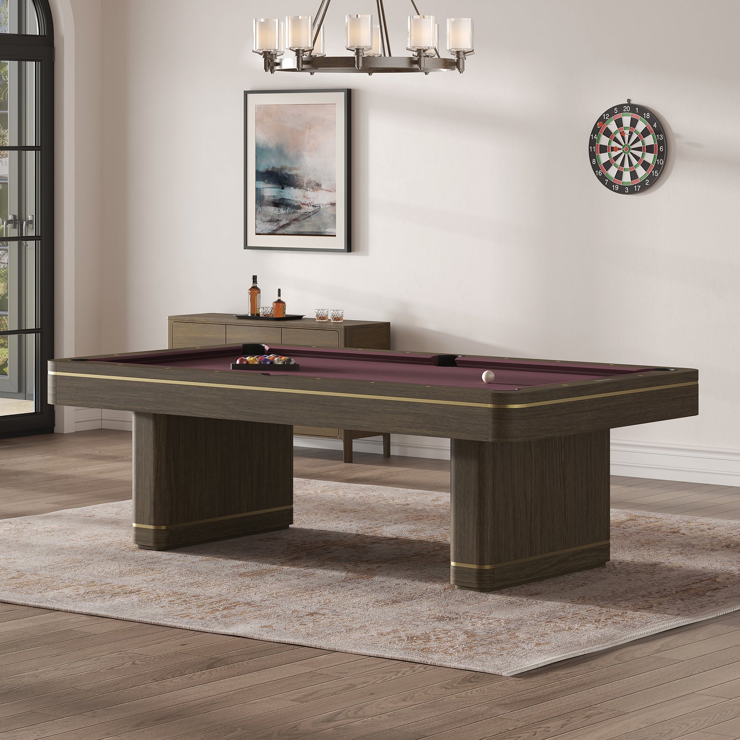 Deco Wood Pool Table - Shadow Greige Finish
