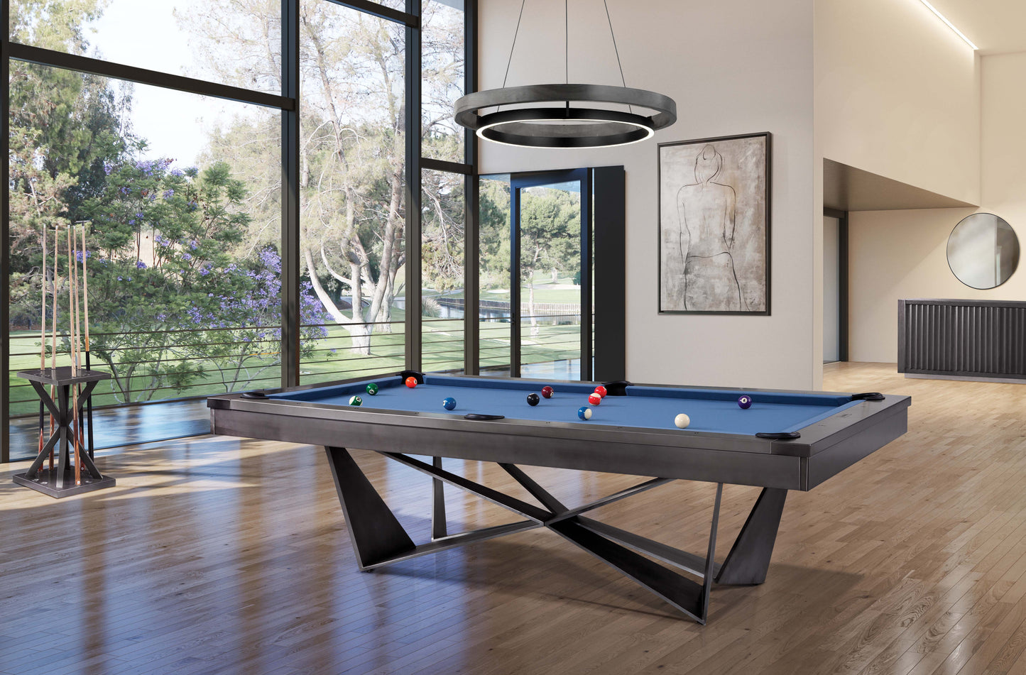 Essex Steel Pool Table - Gunmetal Grey Finish