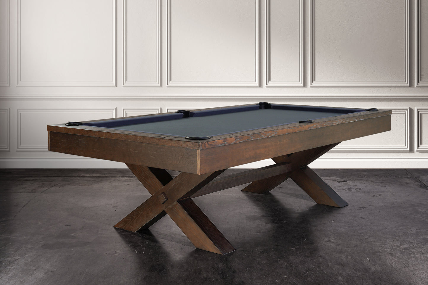 Manhattan Slate Pool Table - Brownwash Finish