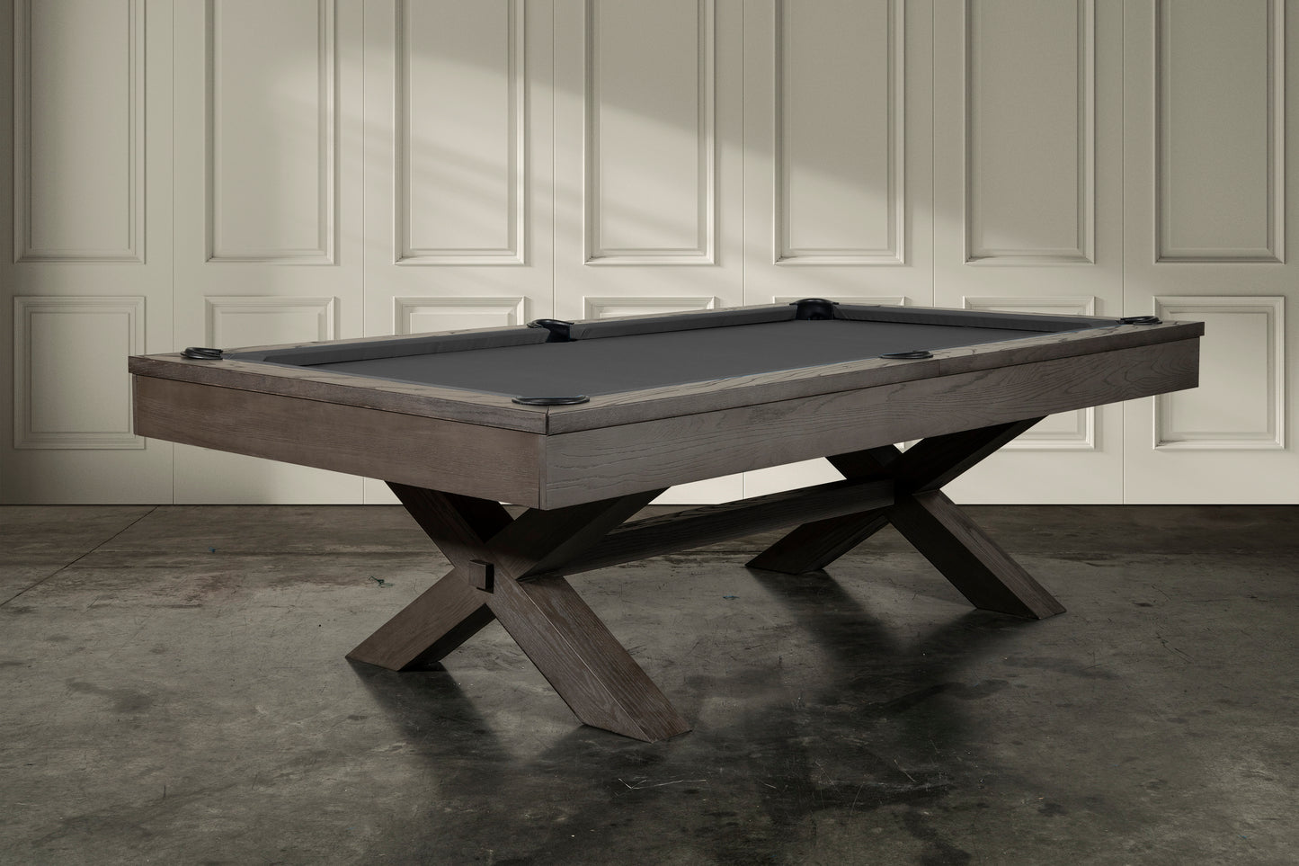 Manhattan Slate Pool Table - Charcoal Finish