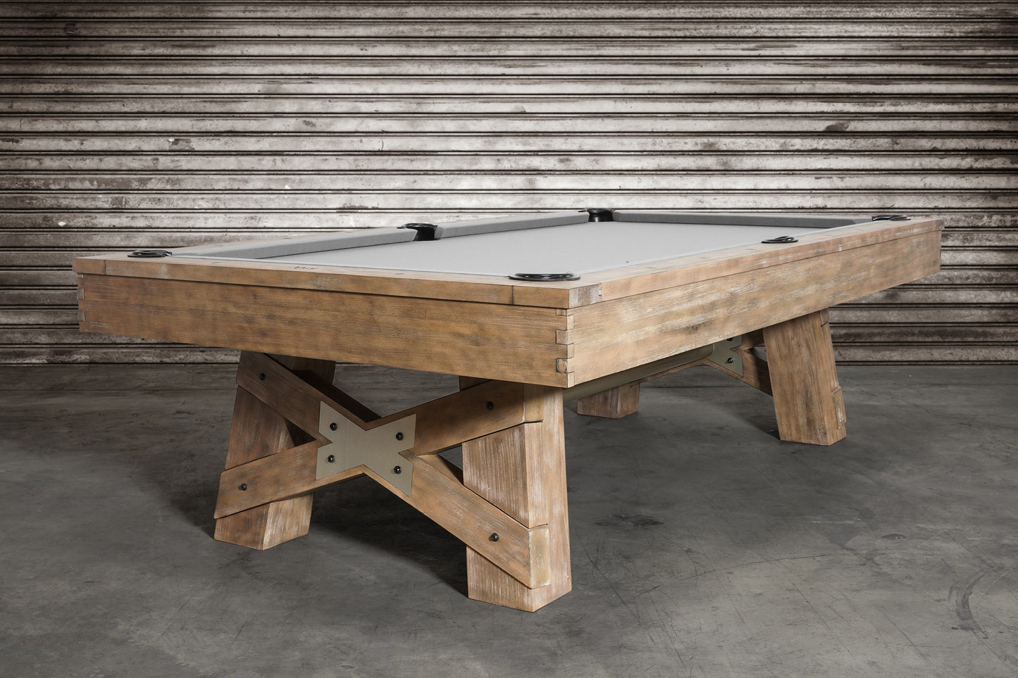 Georgia Slate Pool Table - Weathered Natural Finish