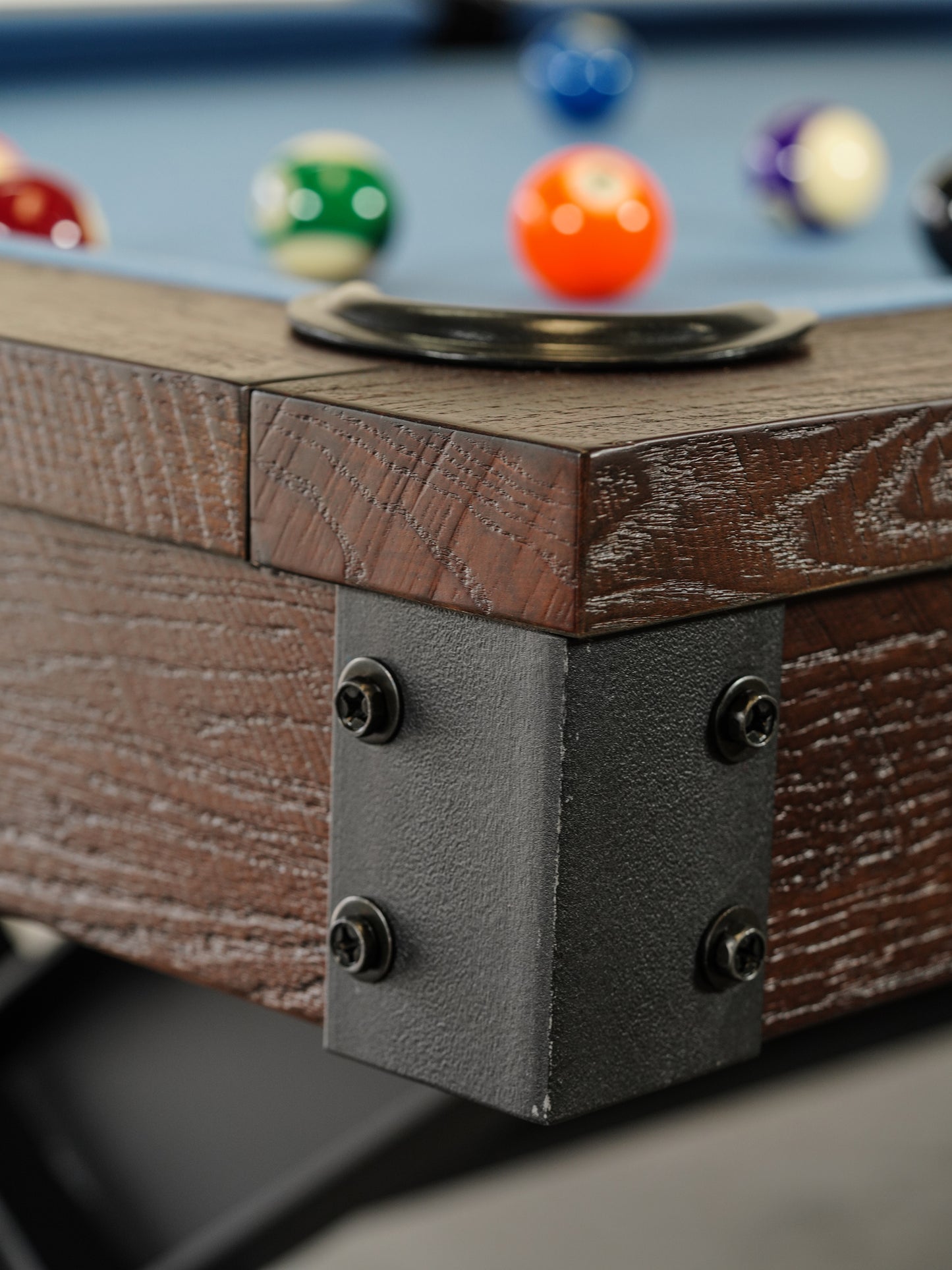 Portland Slate Pool Table - Antique Brown Finish