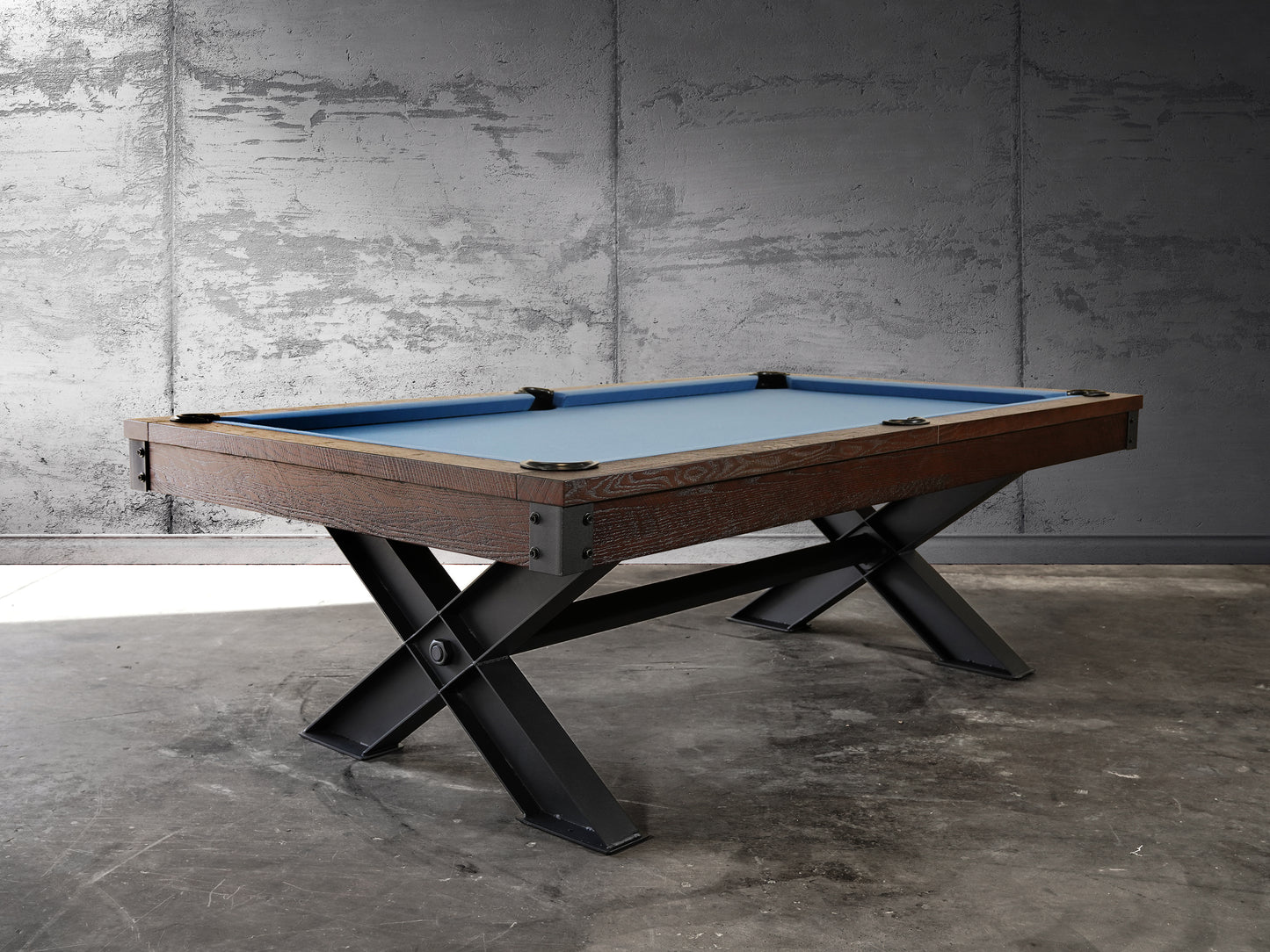 Portland Slate Pool Table - Antique Brown Finish