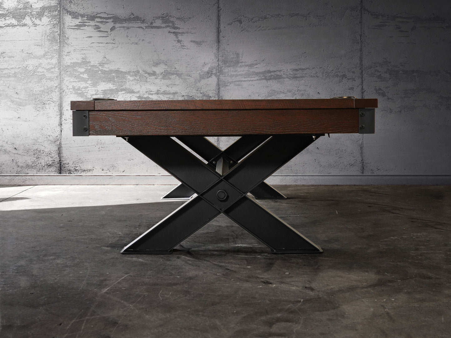 Portland Slate Pool Table - Antique Brown Finish