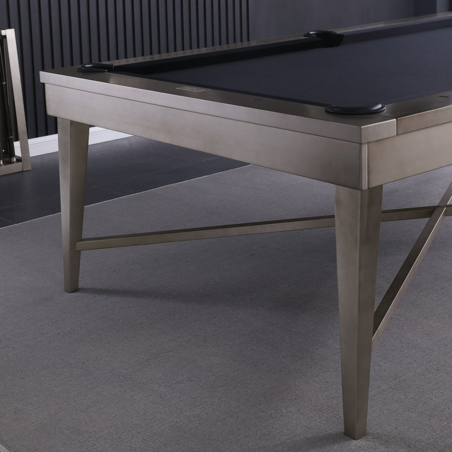 Saxon Steel Slate Pool Table - Gunmetal Grey Finish