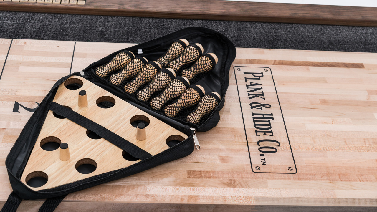 Plank & Hide - Shuffleboard Bowling Pin Set