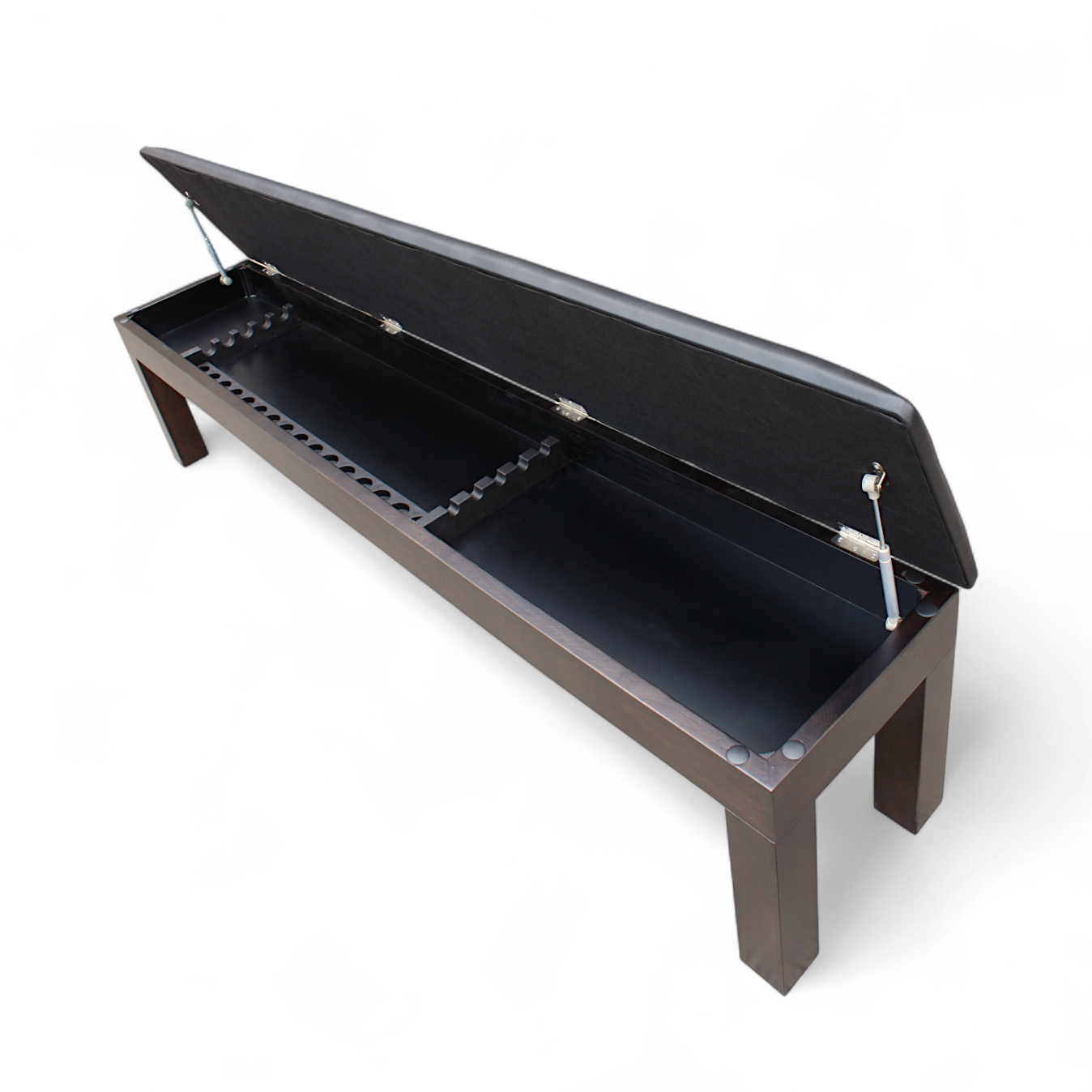 Storage Bench (Cue Rack + Seating Combo) - Wood Finish (4 colors)