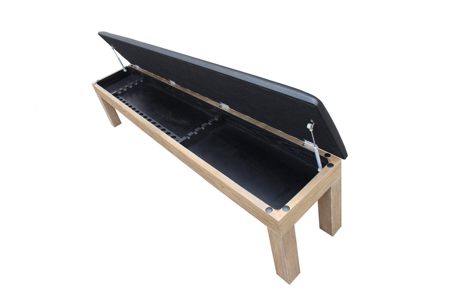 Storage Bench (Cue Rack + Seating Combo) - Wood Finish (4 colors)