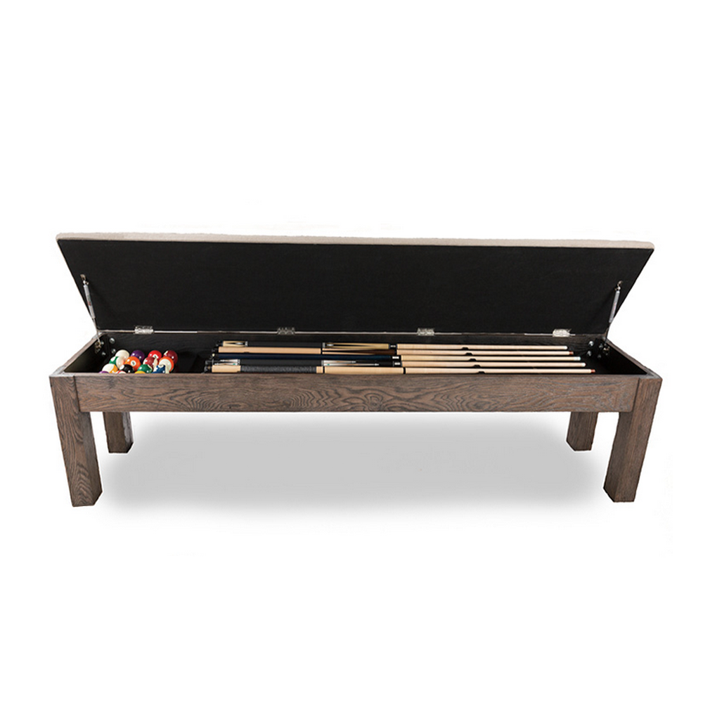 Storage Bench (Cue Rack + Seating Combo) - Wood Finish (4 colors)