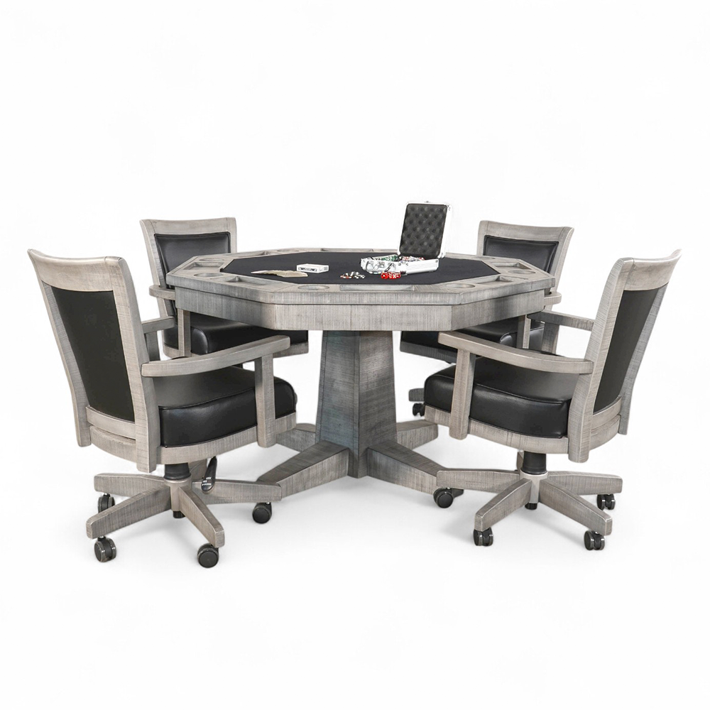 Empire USA Blaze Poker Table - Weathered Grey Finish