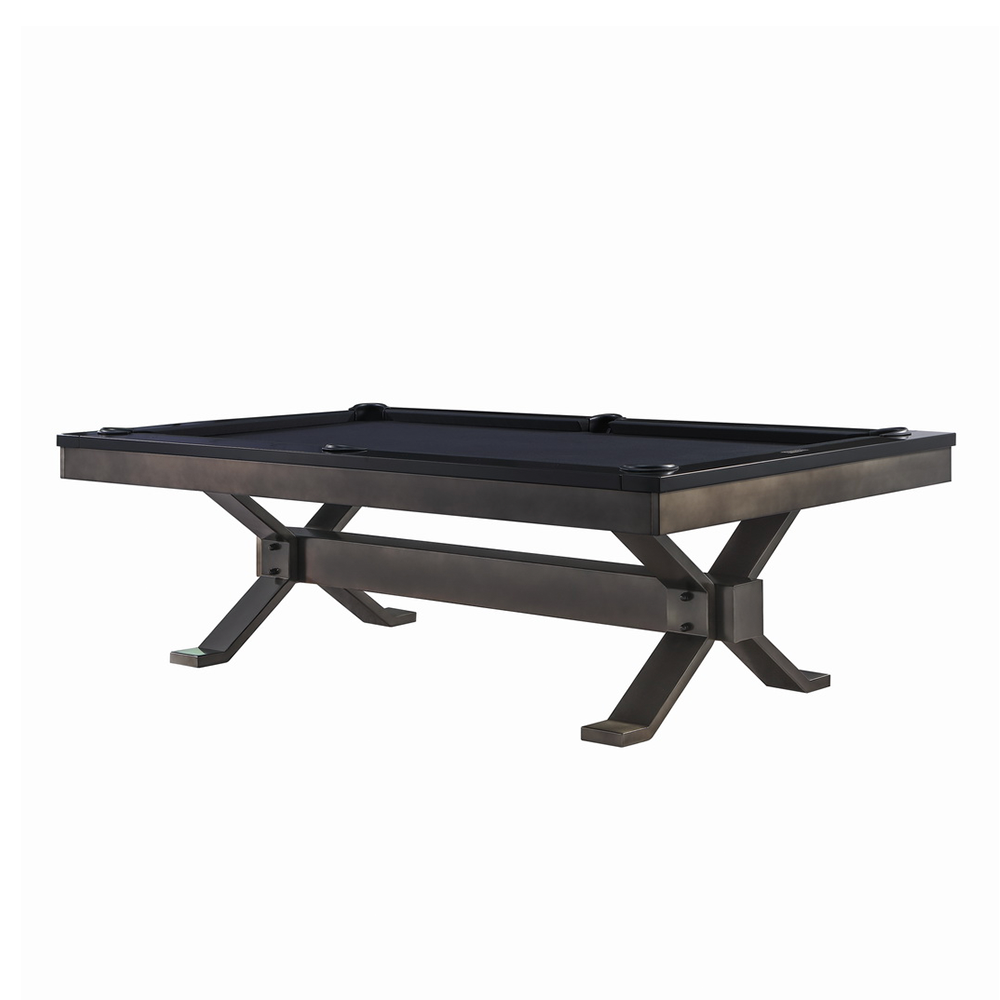Axton Steel Pool Table - Gunmetal Grey,Black Onyx Finish