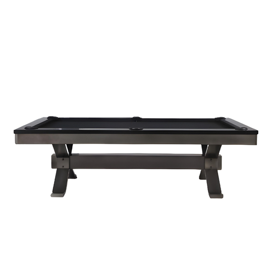 Axton Steel Pool Table - Gunmetal Grey,Black Onyx Finish