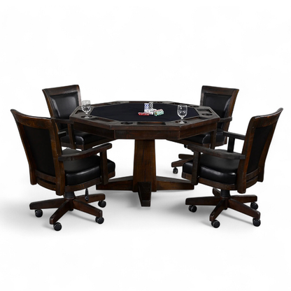 Empire USA Blaze Poker Table - Smokehouse Finish