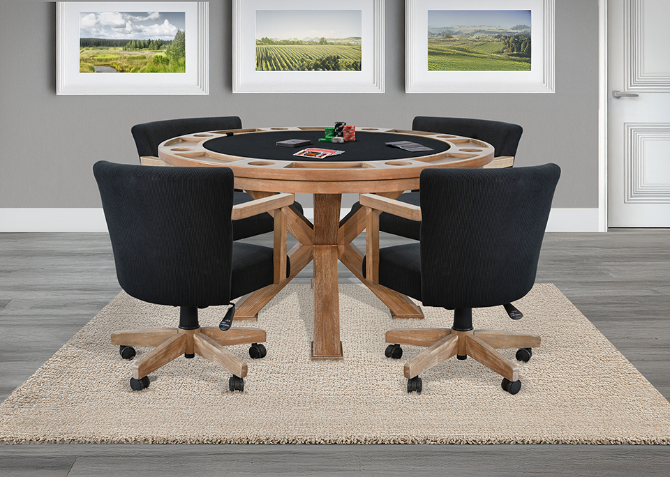 Empire USA Chic Poker Table - Oak Finish