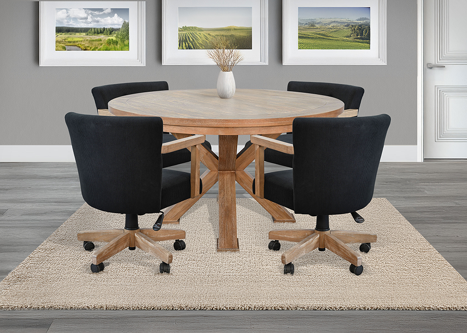 Empire USA Chic Poker Table - Oak Finish