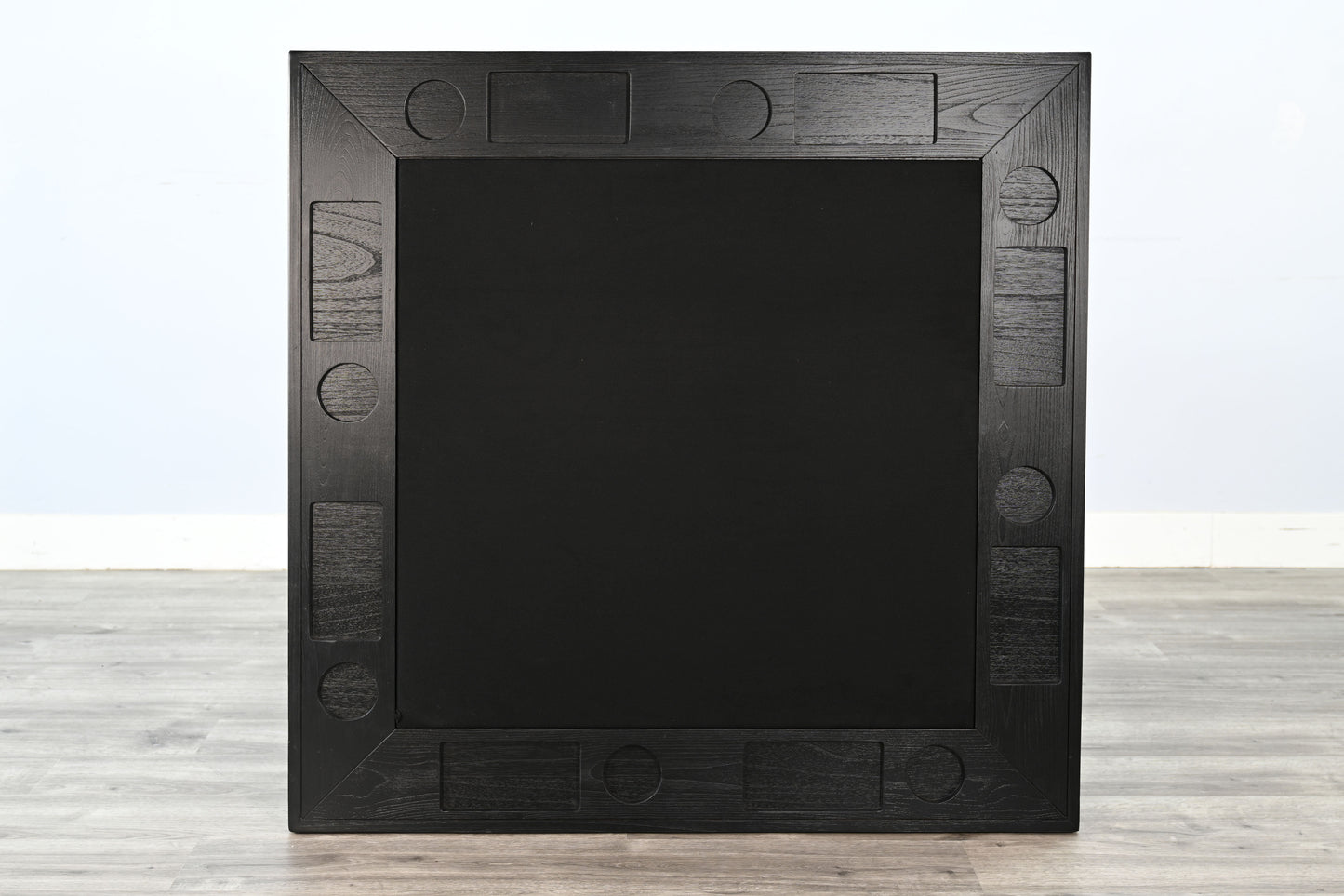 Reno - Poker Game & Dining Table Set (Blackwashed Finish)
