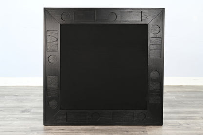 Reno - Poker Game & Dining Table Set (Blackwashed Finish)