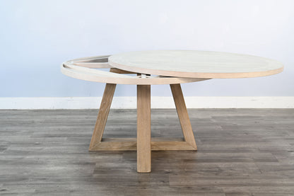 Rowan（LG） - Poker Game & Dining Table Set (Light Grey Finish)