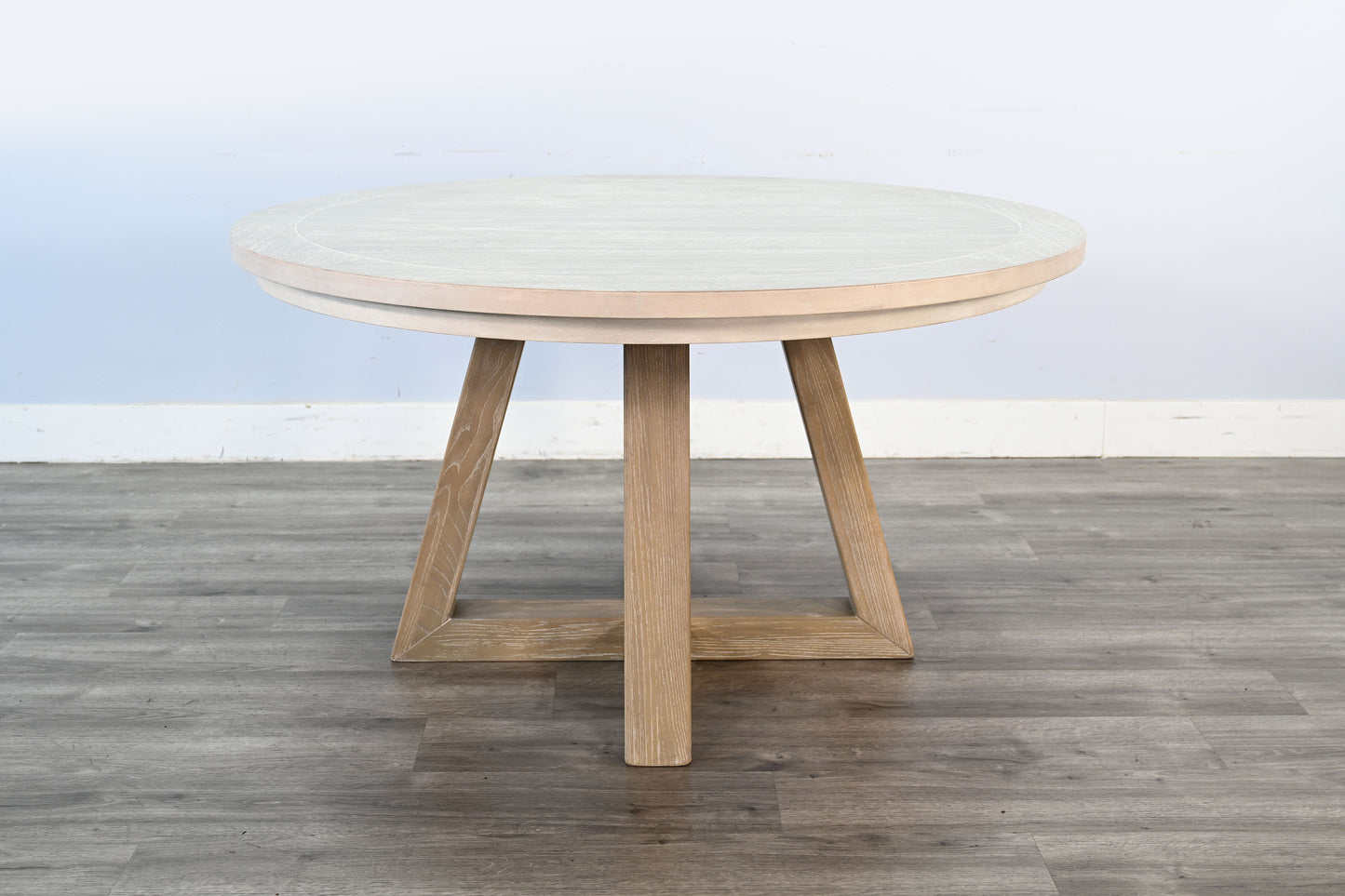 Rowan（LG） - Poker Game & Dining Table Set (Light Grey Finish)