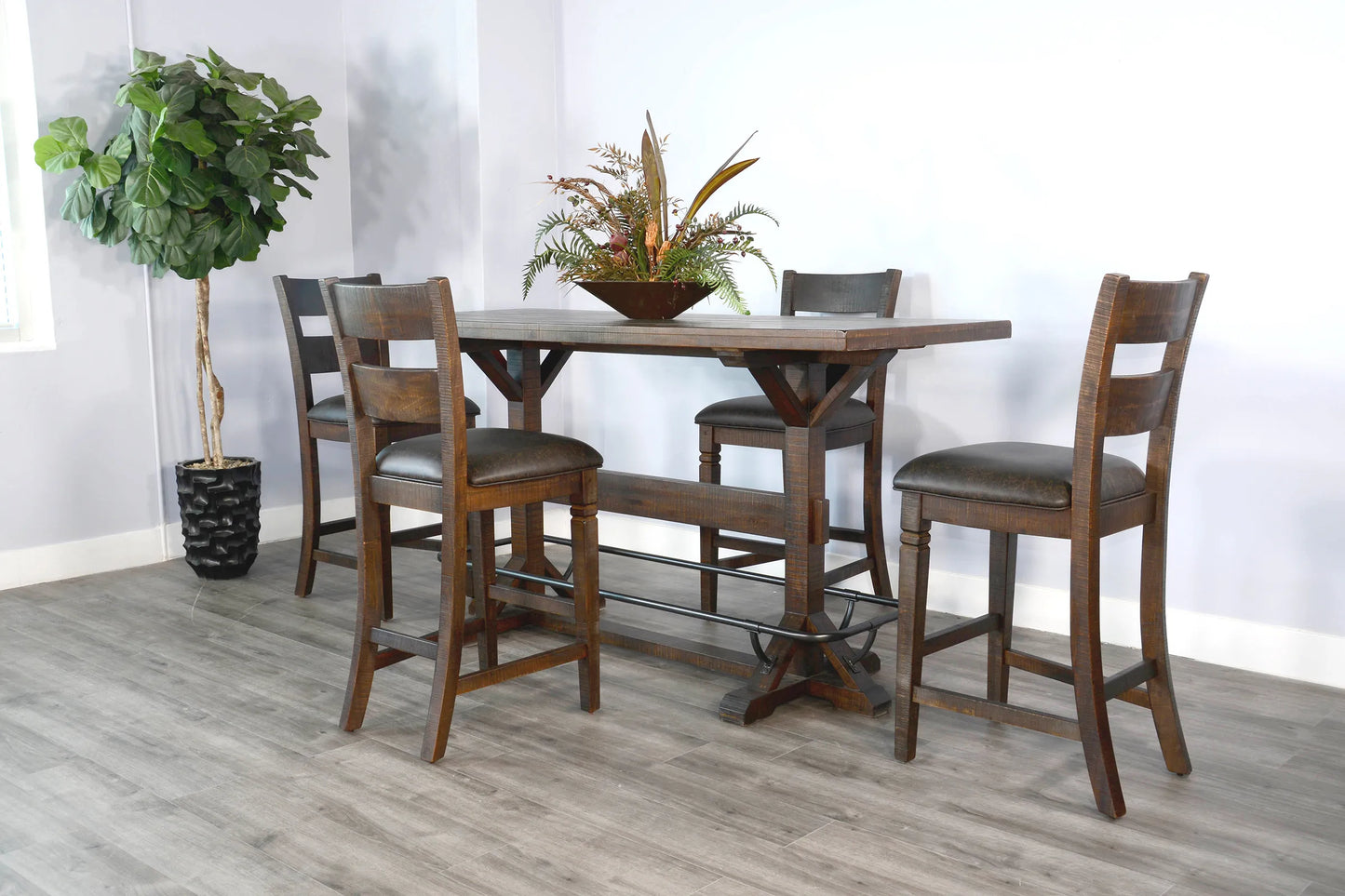 42”H Homestead Pub Table - Tobacco Leaf finish