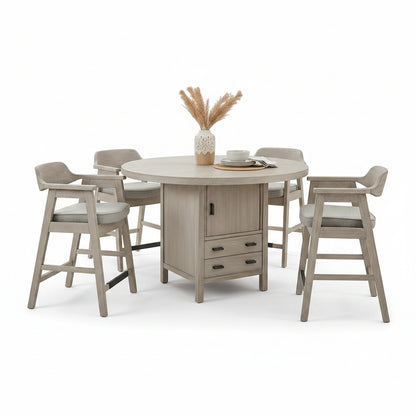 Walton - Poker Game & Dining Table (Wheat Finish)