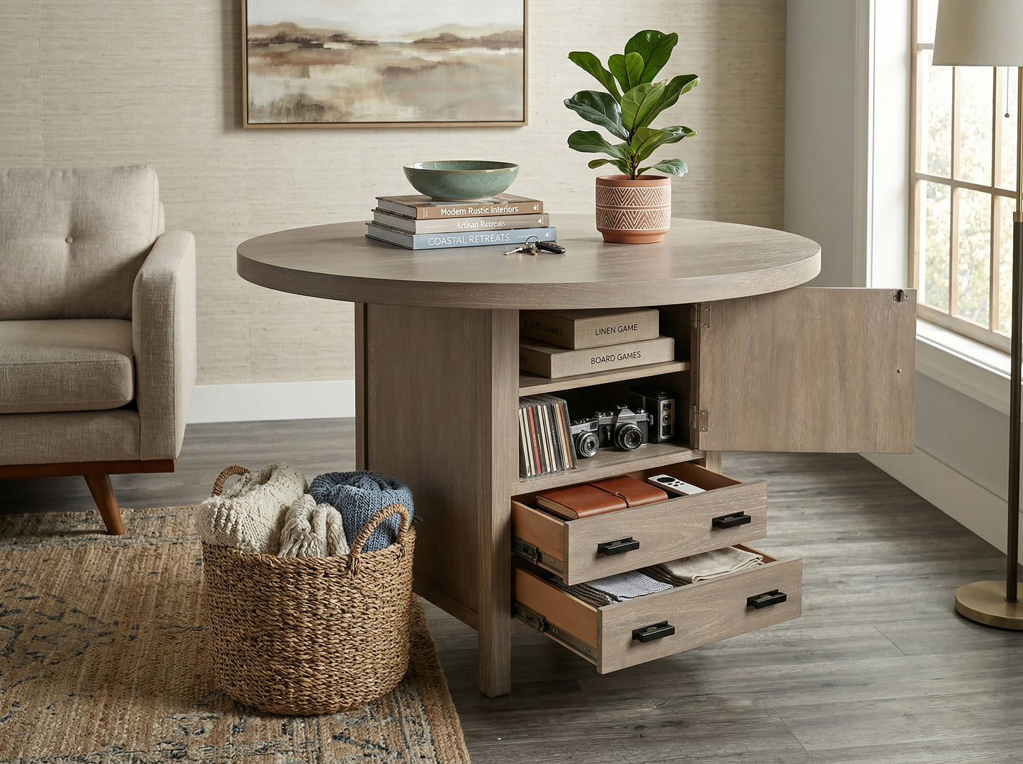 Walton - Poker Game & Dining Table (Wheat Finish)