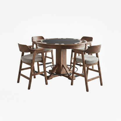 Cole - Poker Game & Dining Table Set (Cinder Finish)