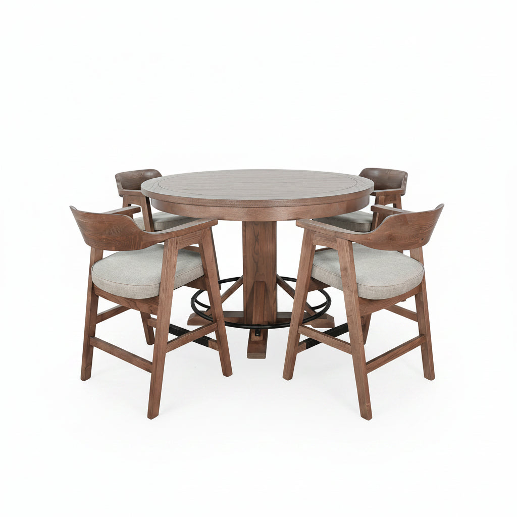 Cole - Poker Game & Dining Table Set (Cinder Finish)