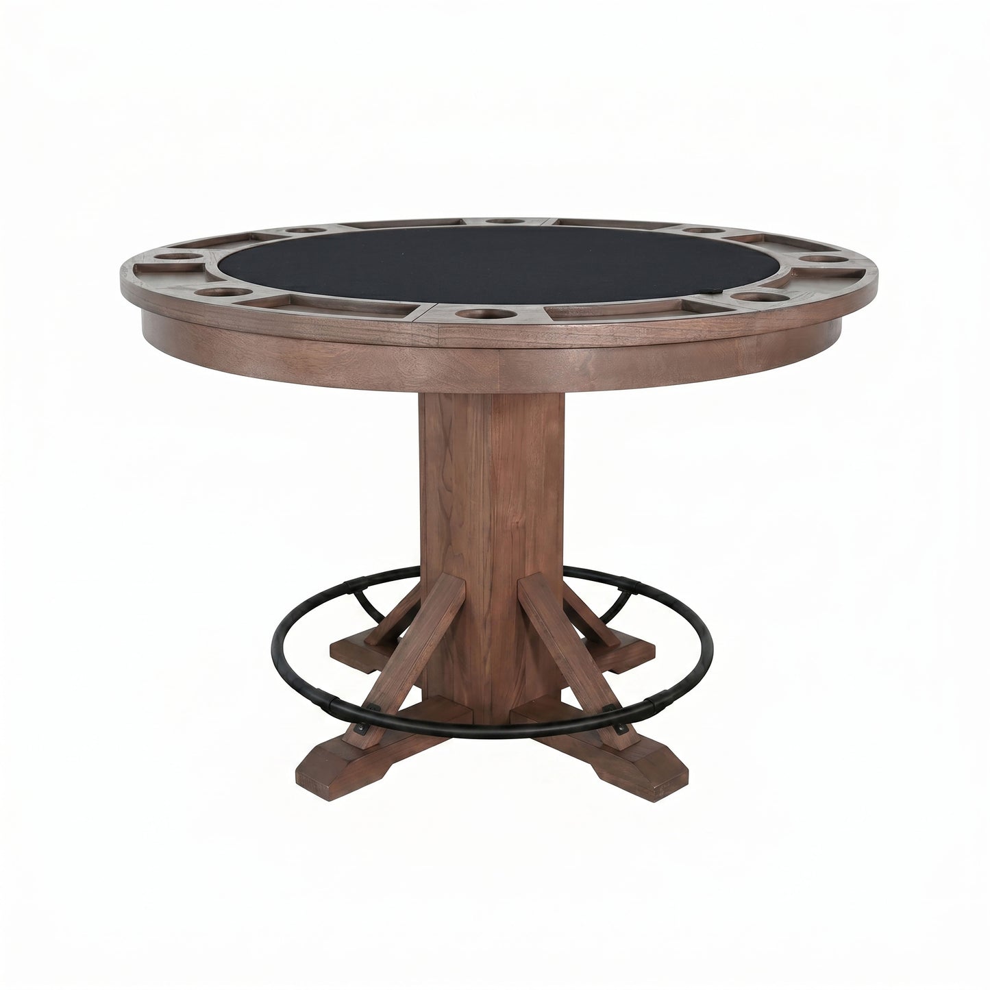 Cole - Poker Game & Dining Table Set (Cinder Finish)