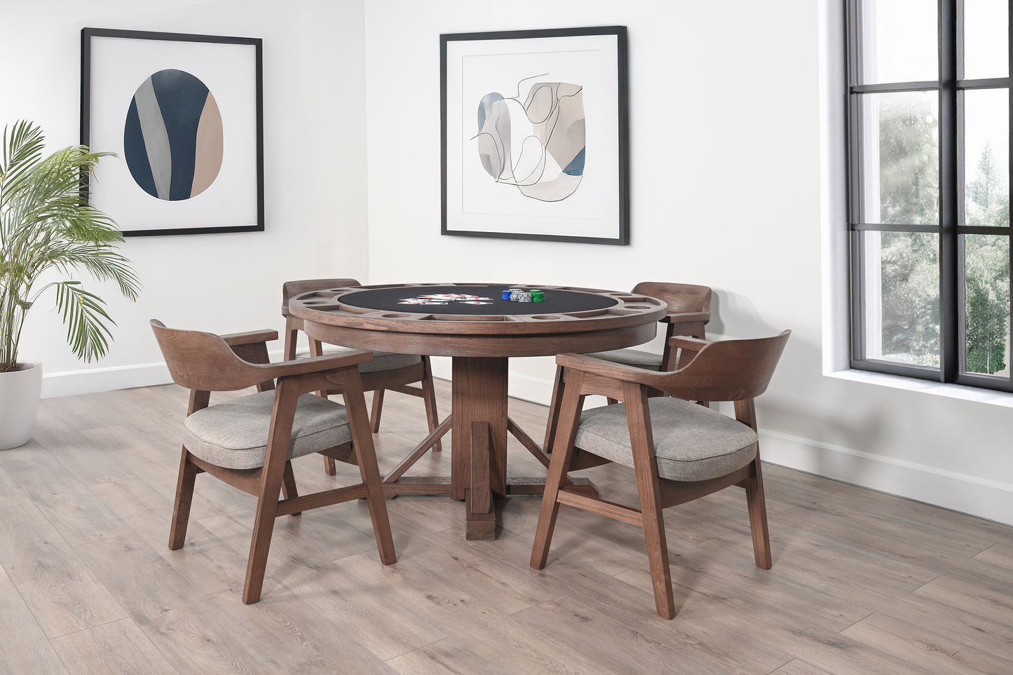 Cole 30” - Poker Game & Dining Table (Cinder Finish)