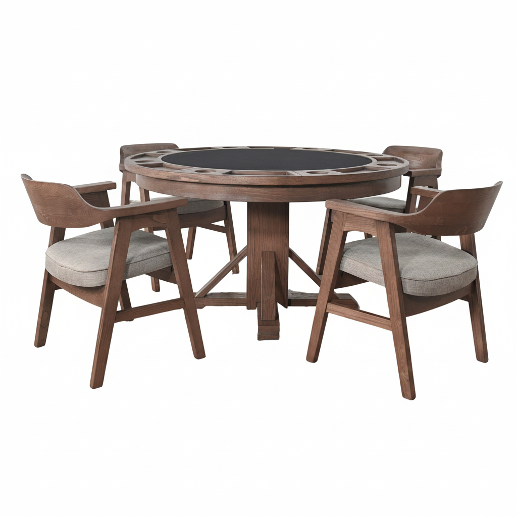 Cole 30” - Poker Game & Dining Table (Cinder Finish)