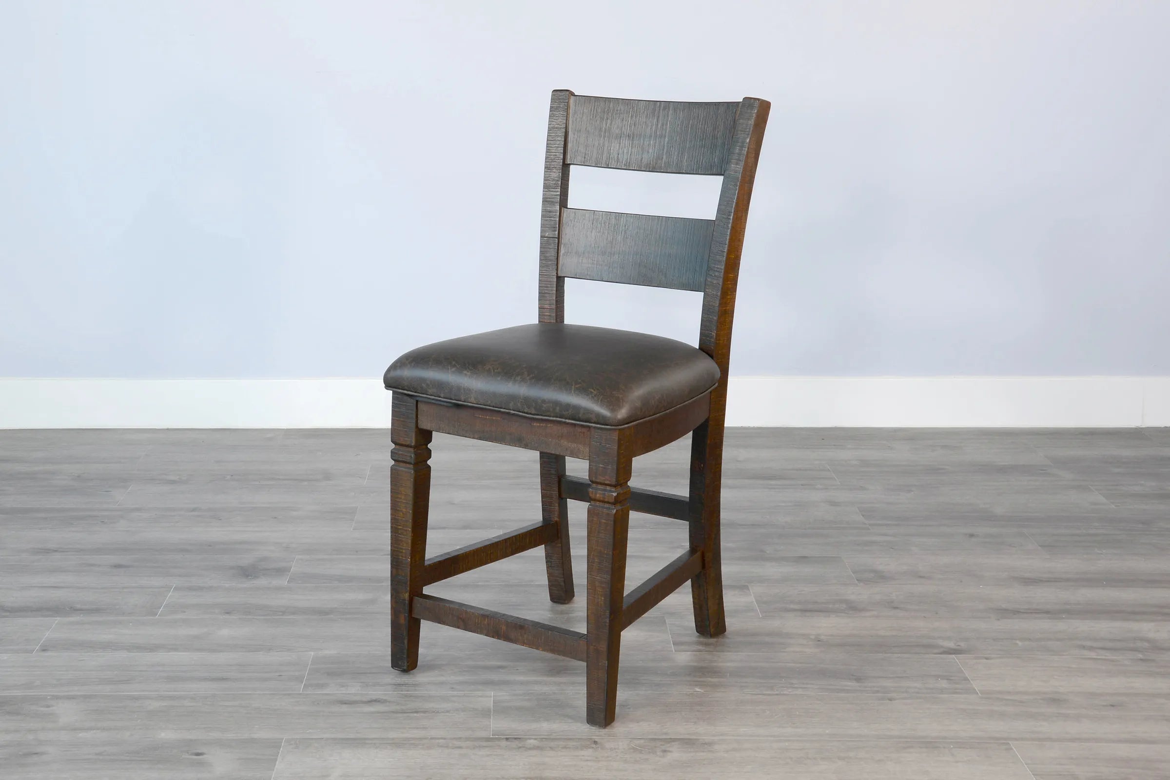 Homestead Pub Seat 24"H Ladderback Barstool - Thumbnail 3